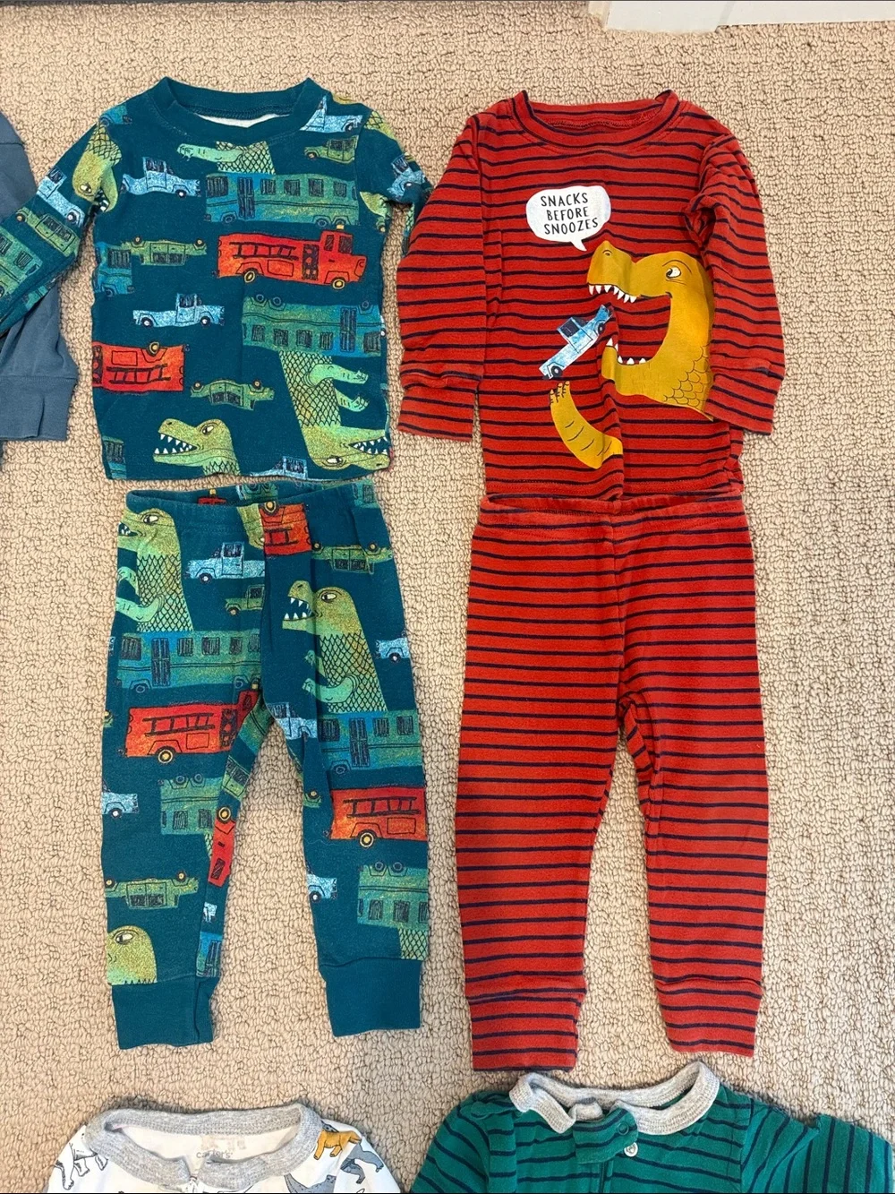 12M Boy Pajamas Carters and Carters simple joys bundle.